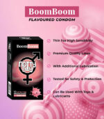 Features of bubble gum flavor condom