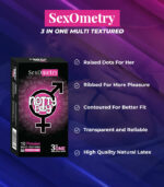 features of ribbed and dotted 3in 1 condom
