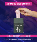 Dispose pouches of ribbed and dotted condom