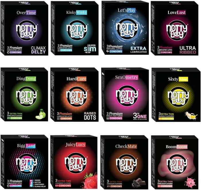 Assorted Mixed Non Flavor Condoms Pack