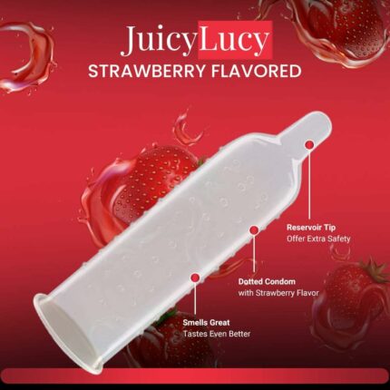 NottyBoy Strawberry Flavor Dotted Lubricated Condoms - 2000 Count Value Pack Condoms