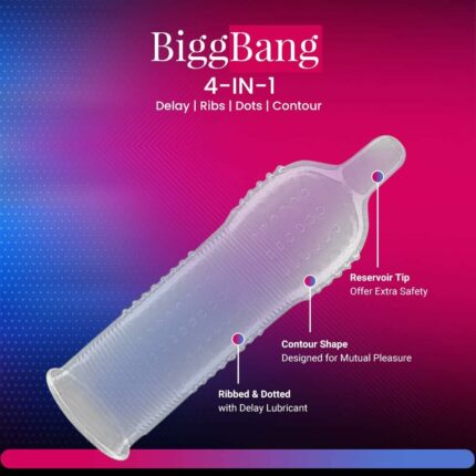 NottyBoy 4-in-1 Ribbed| Dotted| Contour Extra Time Pleasure Condoms- 2000 Count