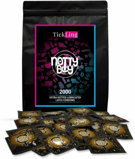 NottyBoy Super Dotted Tickling Extra Dotted Condoms - 2000 Count Value Pack Condoms